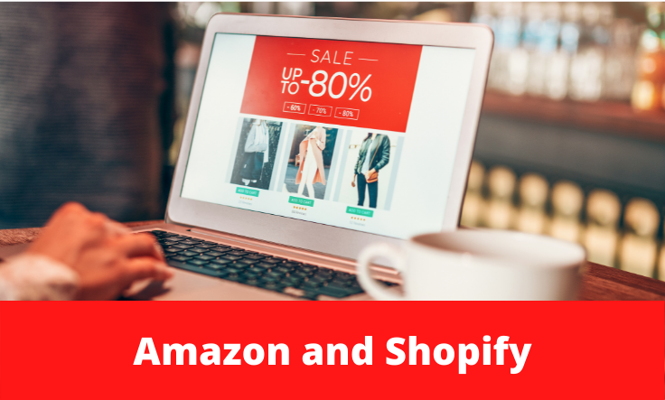 Dos gigantes del comercio electrónico, Amazon y Shopify